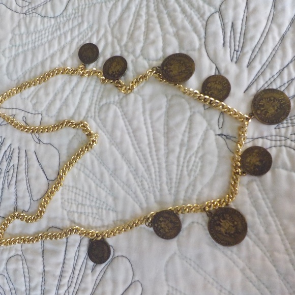 Coins Gold-Tone Chain Necklace - Picture 5 of 5